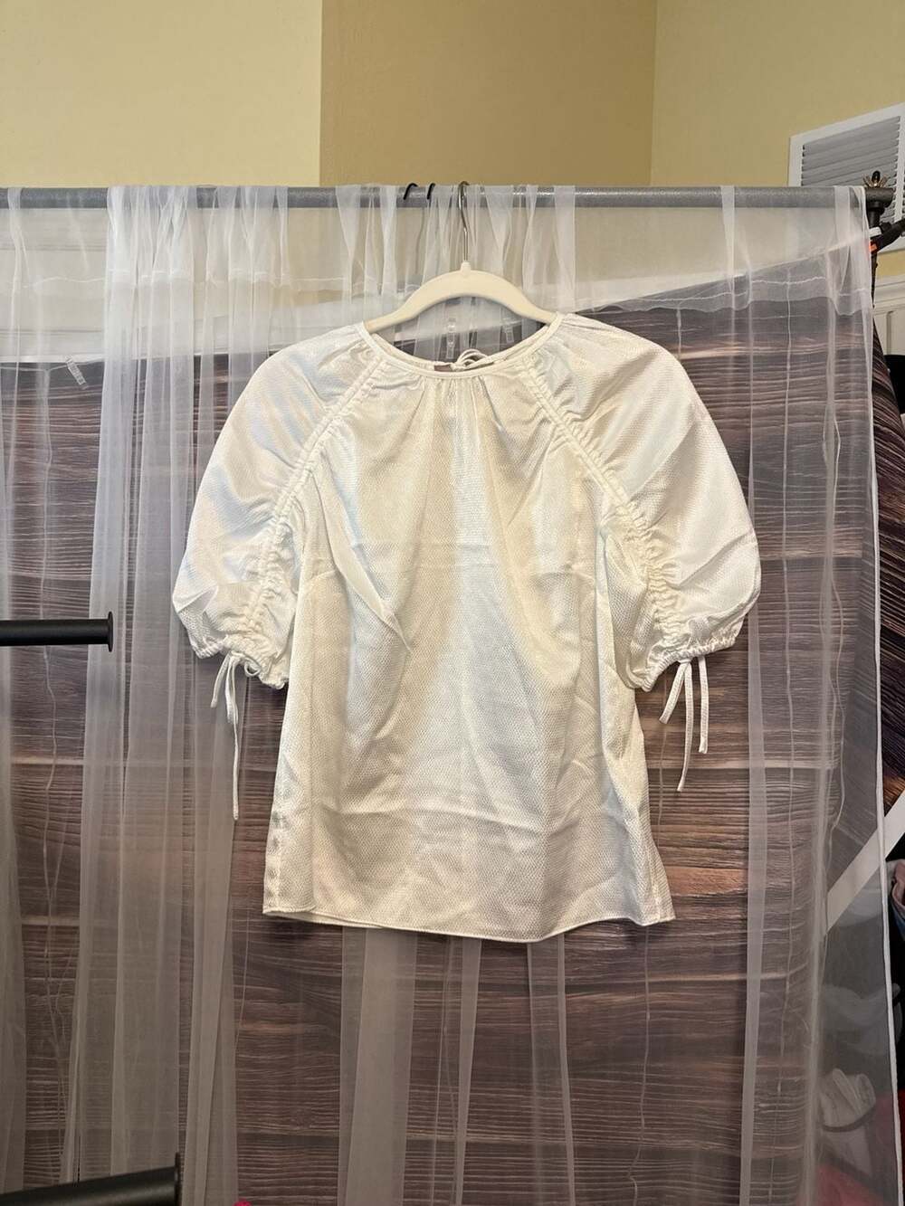 Ted Baker Mayiann White Puff Sleeve Blouse